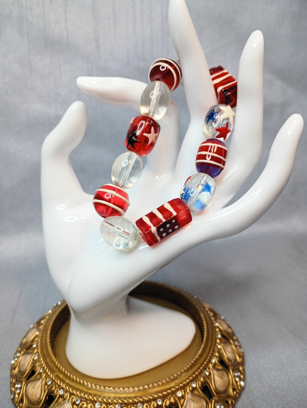 Lampwork Glass Bead Bracelet